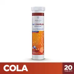 Cac-1000 Plus Cola Flavor Effervescent Tablets 20s